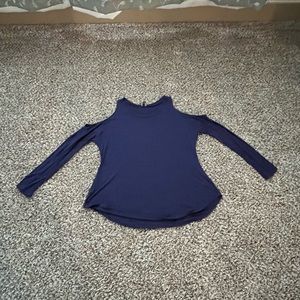 Express super soft long sleeve open shoulder (XS)